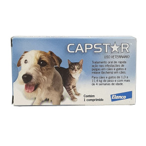 Capstar Cães e Gatos  11MG- 1/6 comprimidos 